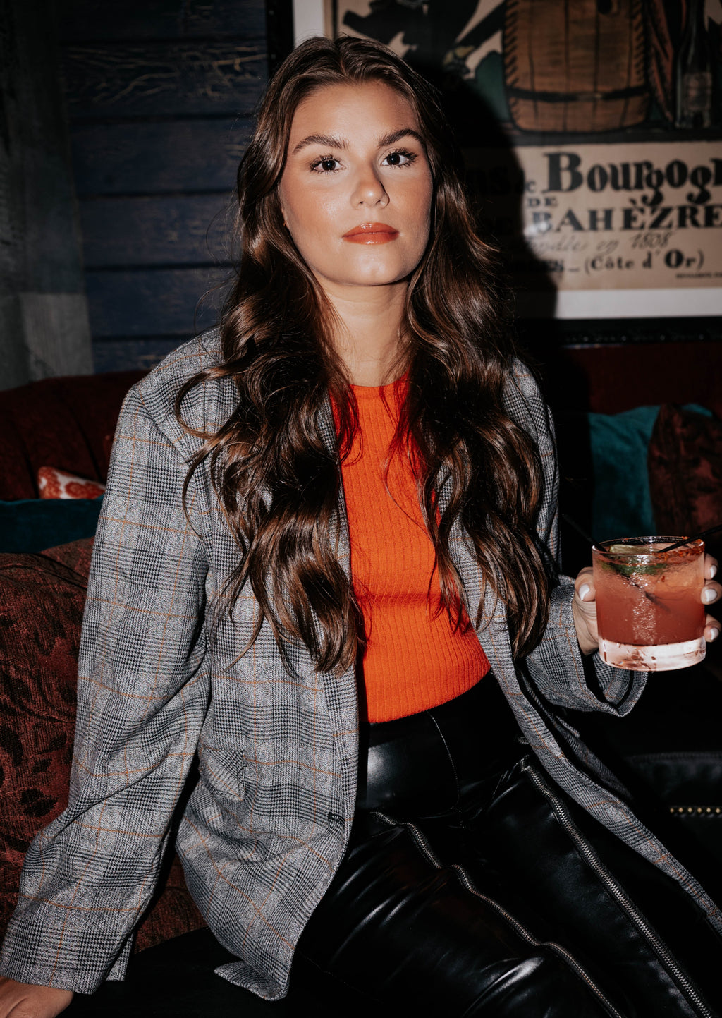 Tish Grey Plaid Blazer
