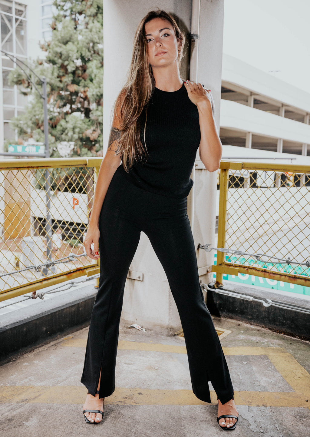 Mick Black Flare Pants