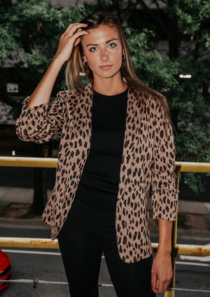 Tasha Leopard Blazer