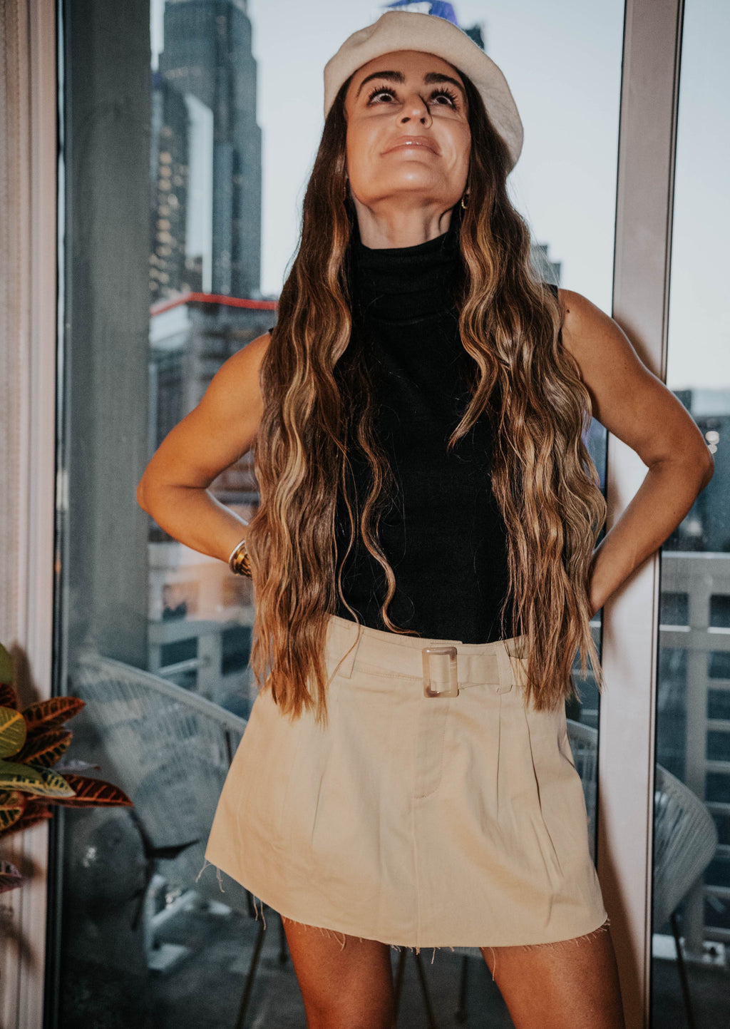 Court Slack Skirt- Beige